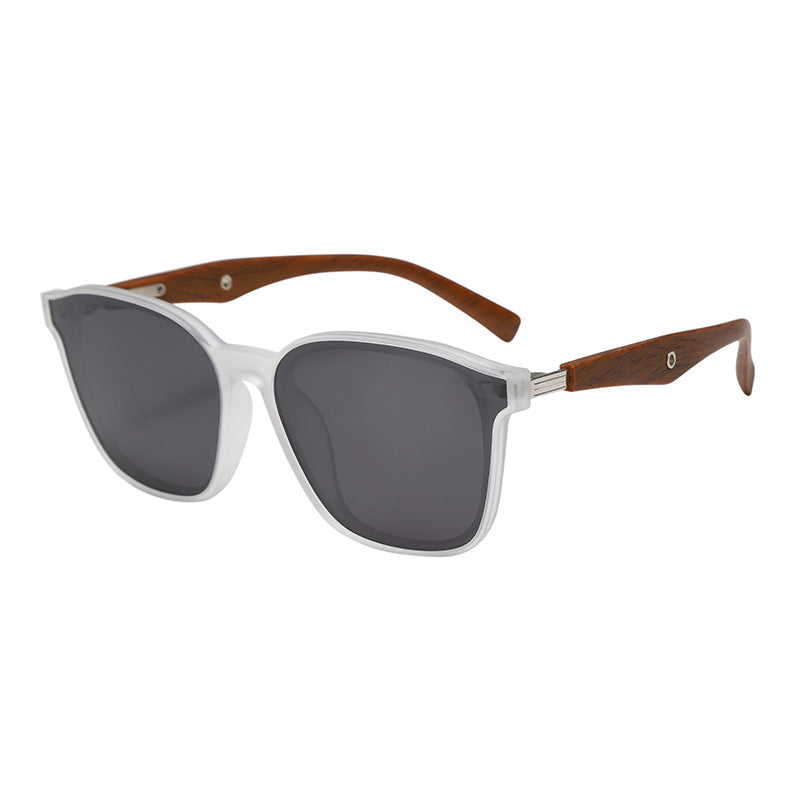 Women stylish oversized sunglasses with wooden accents Kalsten