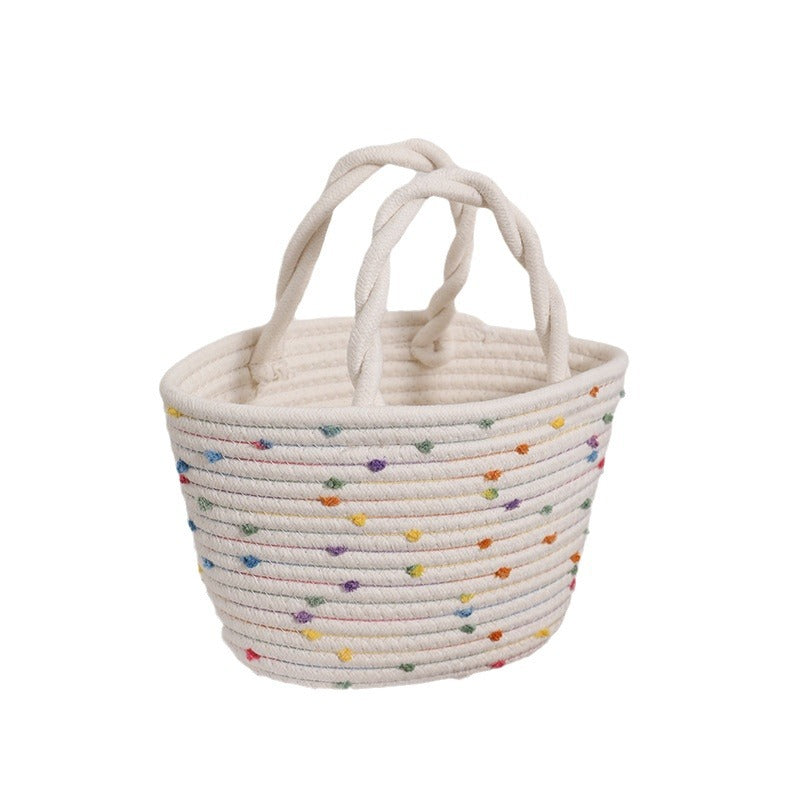 Decorative cotton basket bag Kalsten
