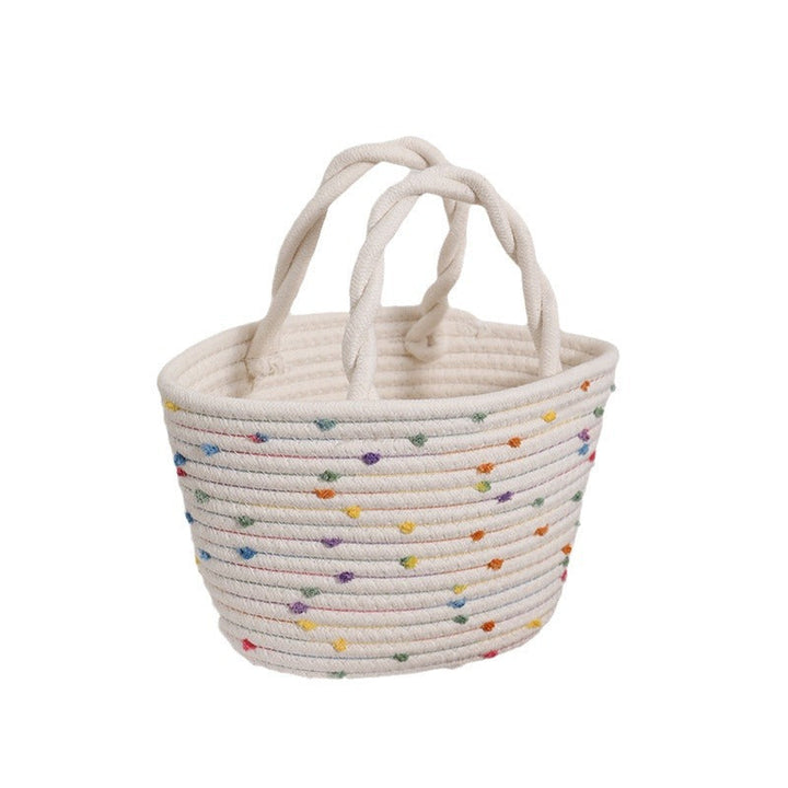 Decorative cotton basket bag Kalsten