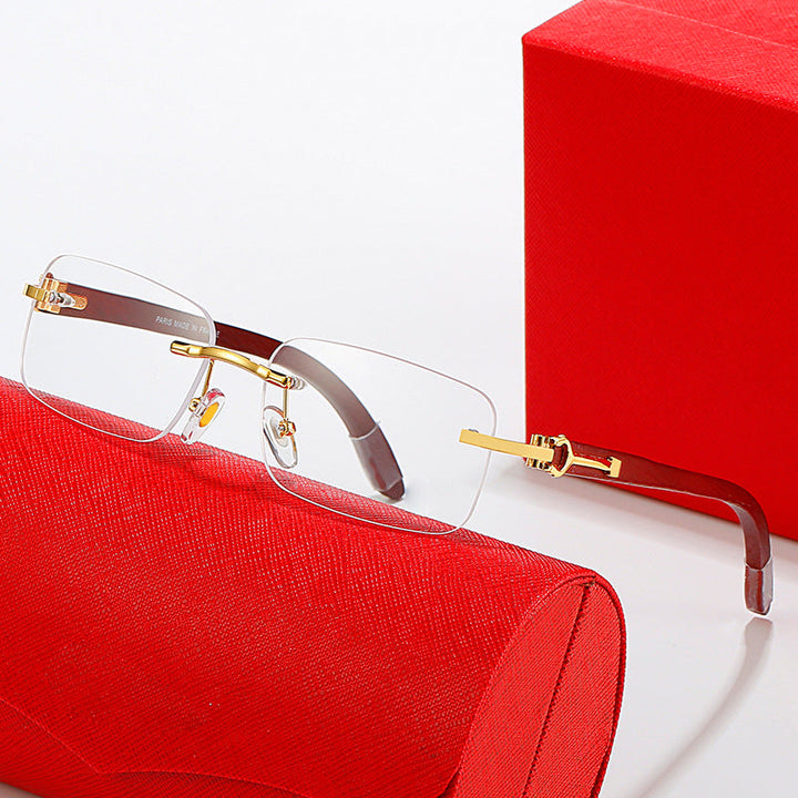 Women's fashionable semi-rimless sunglasses with luxurious metal and plastic frame Kalsten