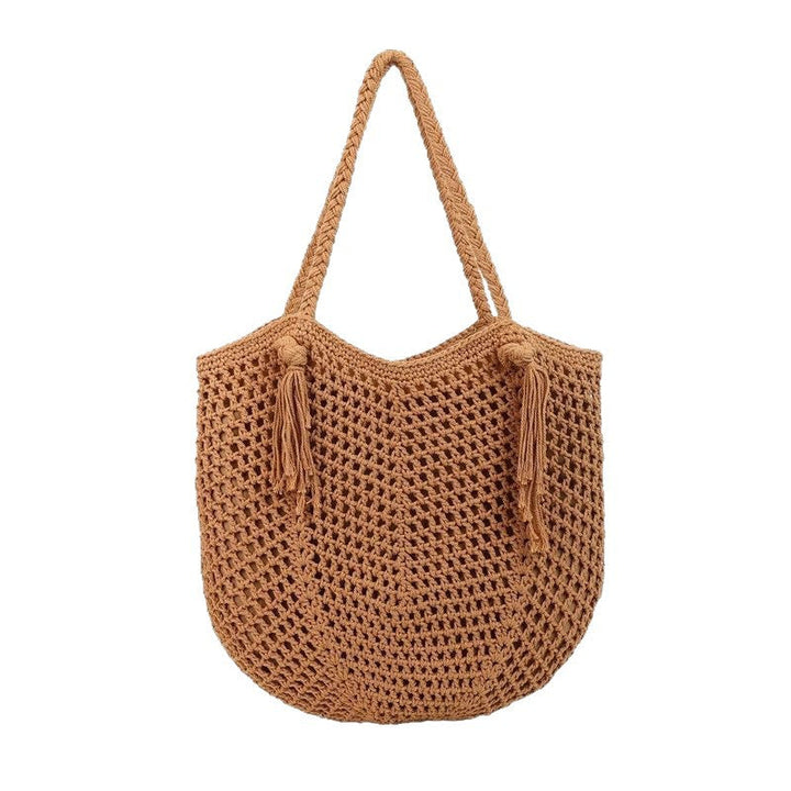 Macrame Beach Bag with Fringe Details Kalsten