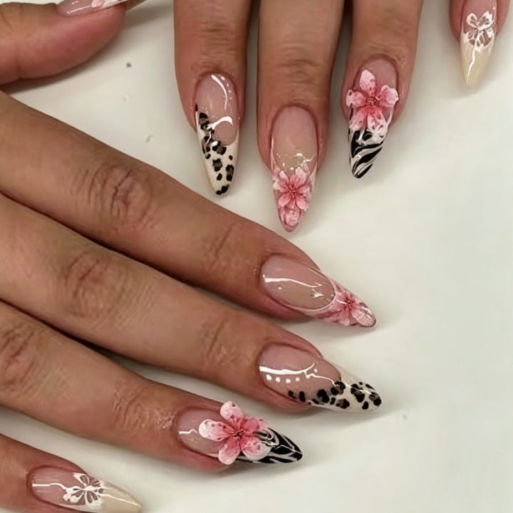 Creative Art Nails with Floral and Animal Motifs Kalsten