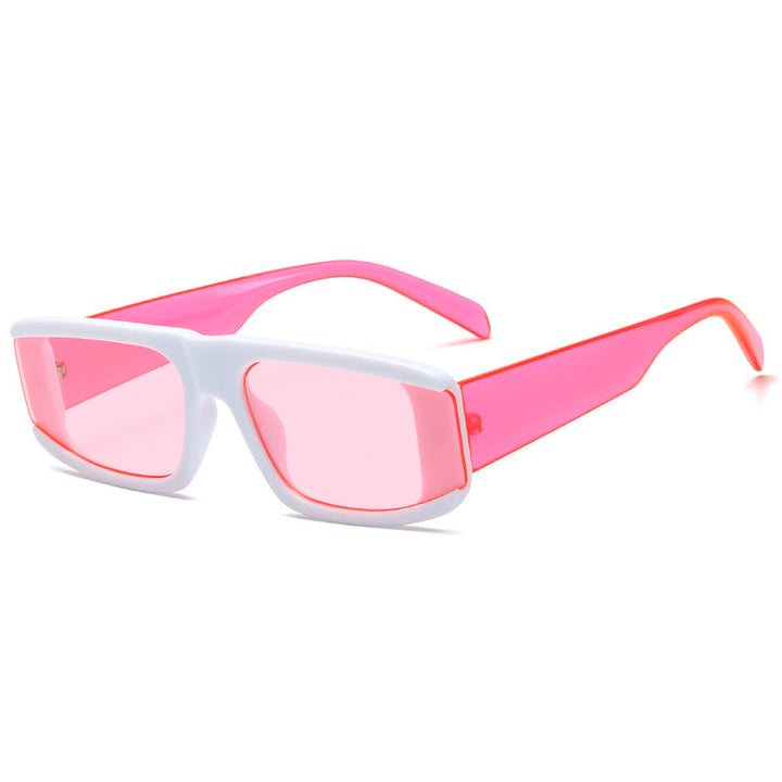 Women's fashionable sunglasses with futuristic design and transparent frame Kalsten