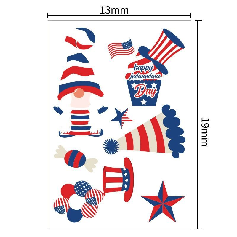 Unisex nan patriotic vinyl sticker set with American flag designs and removable designs Kalsten