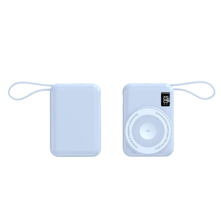 Portable power bank with integrated Qi charging function and digital display Kalsten