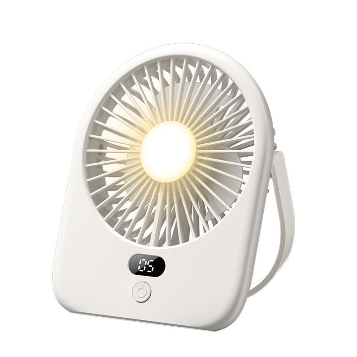 Unisex Rechargeable LED Desk Fan with Digital Display Kalsten