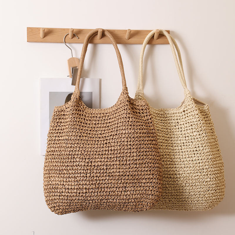 Handmade wicker tote bag with sturdy handles Kalsten