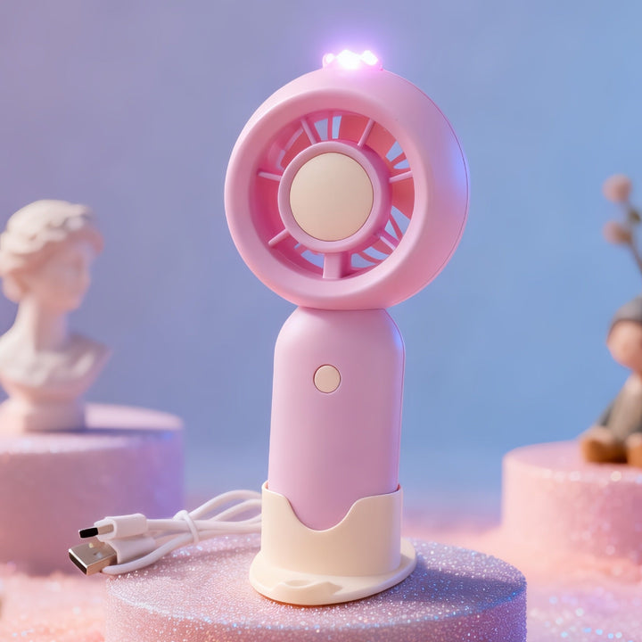 Women Portable Mini Fan with USB Charging Function and LEDs Kalsten