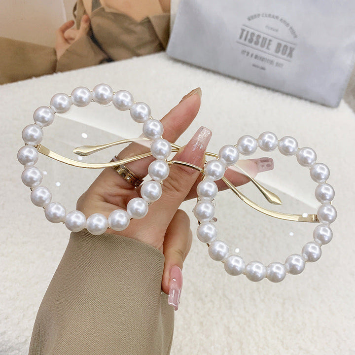 Women's designer sunglasses with pearl-embellished frame Kalsten