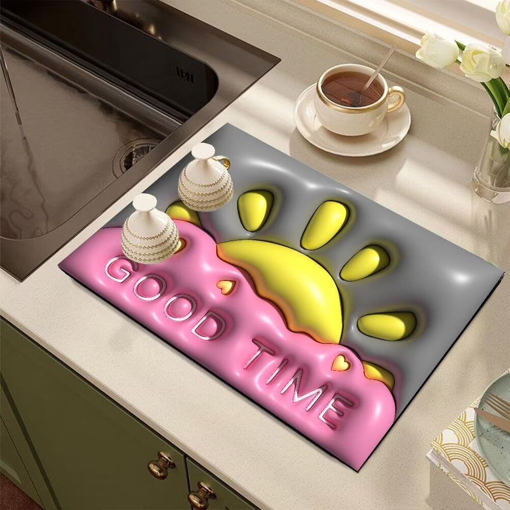 Cute Cartoon Dog-Themed Kitchen Mat Kalsten