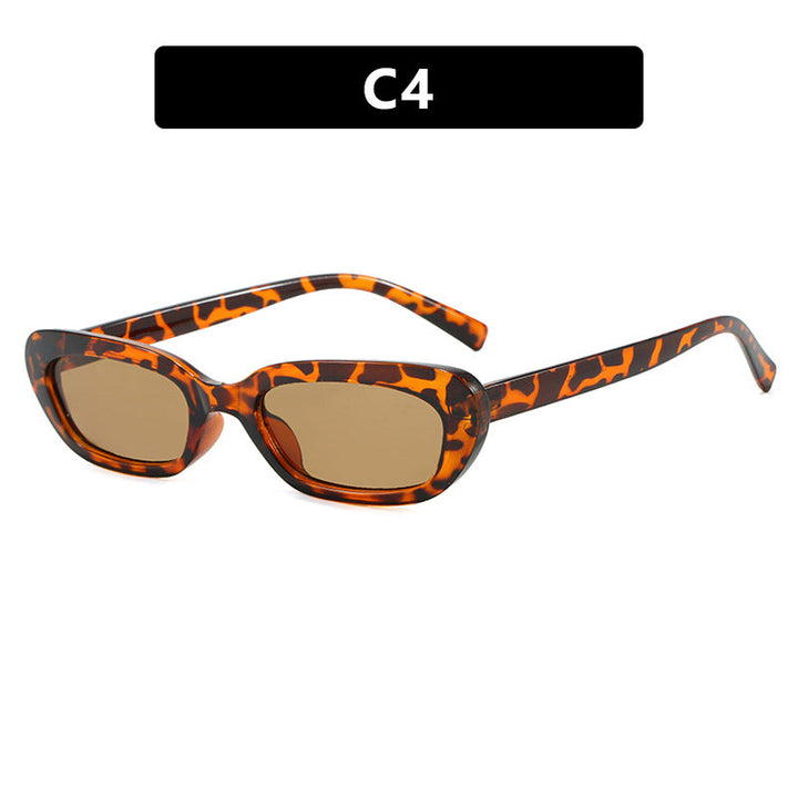 Women's trendy cat-eye sunglasses with transparent plastic frame and UV protection Kalsten