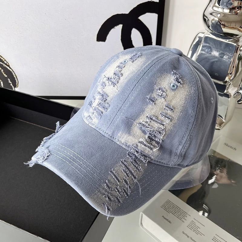 Unisex Distressed Denim Cap Kalsten