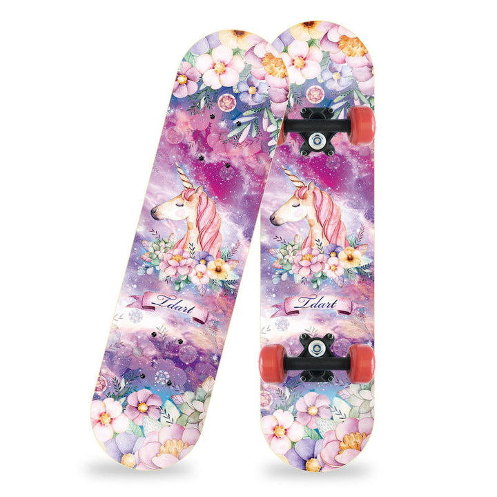 Cartoon-Inspired Mini Skateboard Kalsten