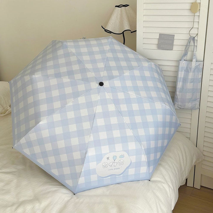 Ladies Automatic Folding Umbrella with Playful Dog Design Kalsten