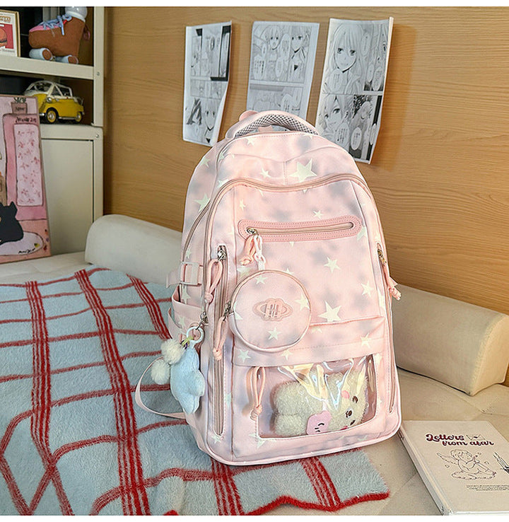 Stylish Star-Patterned School Backpack