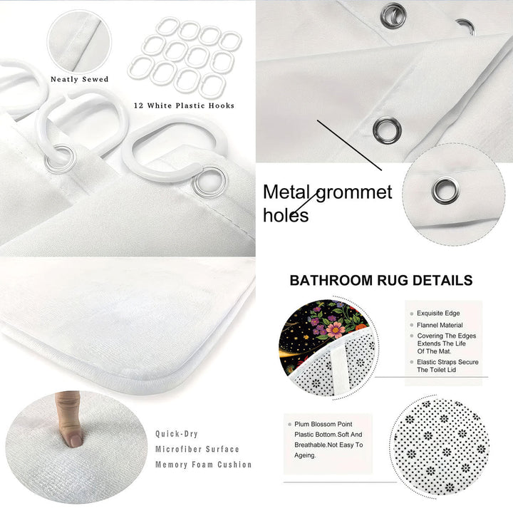 Artistic Highland Cow Bathroom Set Kalsten