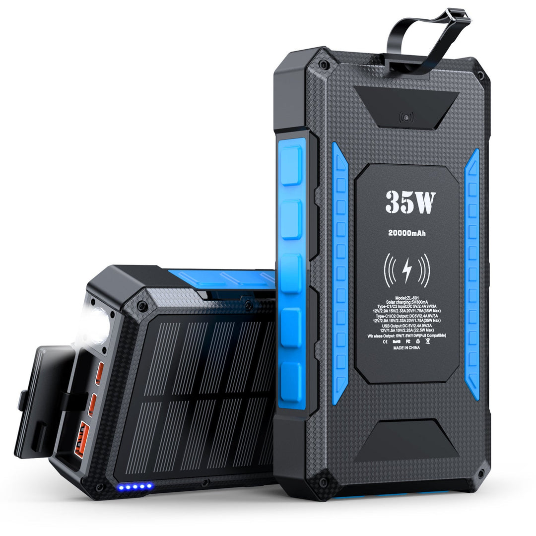 Solar Powerbank with Fast Charging Function and Integrated Flashlight Kalsten