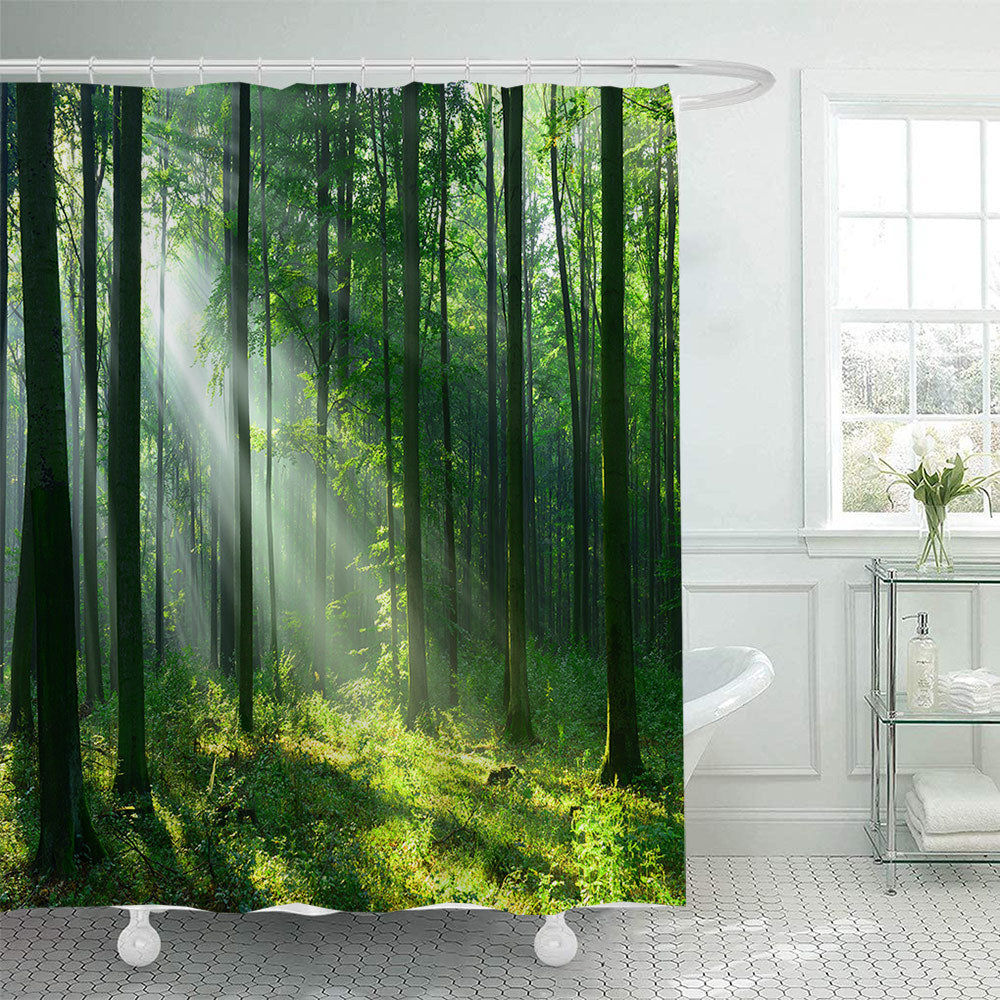 Scenic Garden Print Shower Curtain Kalsten