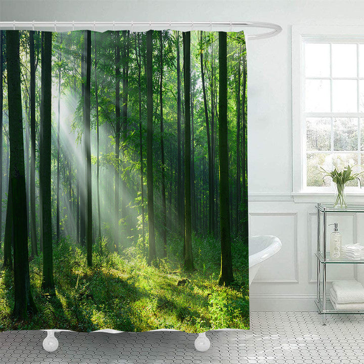 Scenic Garden Print Shower Curtain Kalsten