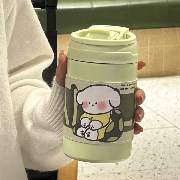 Ladies' insulated bottle with secure flip closure and charming animal motif Kalsten