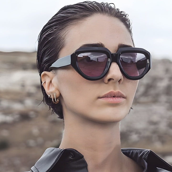 Women's fashionable sunglasses with unique, angular frame Kalsten