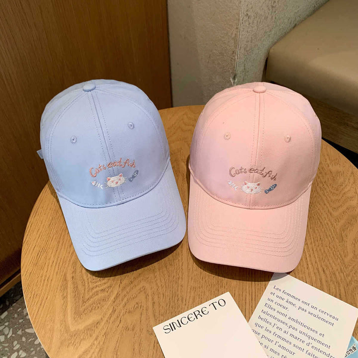 Women's Embroidered Cat-Themed Baseball Cap Kalsten