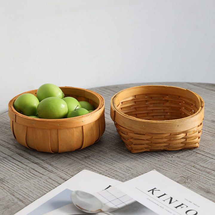 Unisex Round Storage Bowl made of natural wicker Kalsten