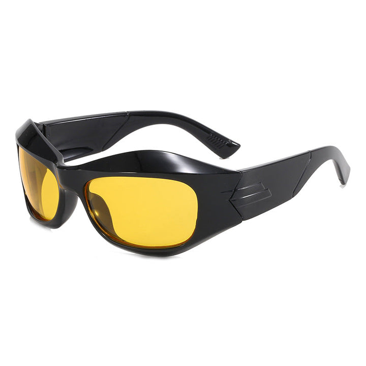 Women Retro Sunglasses in trendy Shield design Kalsten
