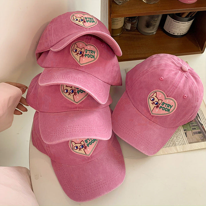 Women's Casual Embroidered Cat Cap Kalsten