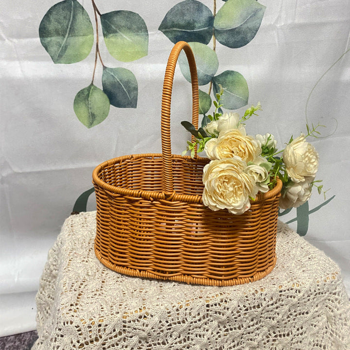 Women Handwoven Basket with Elegant Handle Kalsten