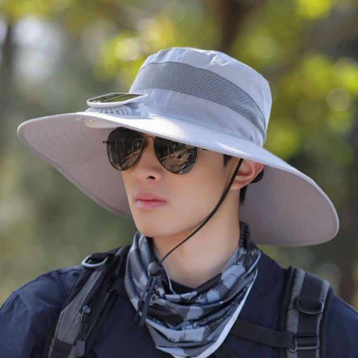 tactical fishing hat with wide brim, mesh ventilation and adjustable chin strap Kalsten
