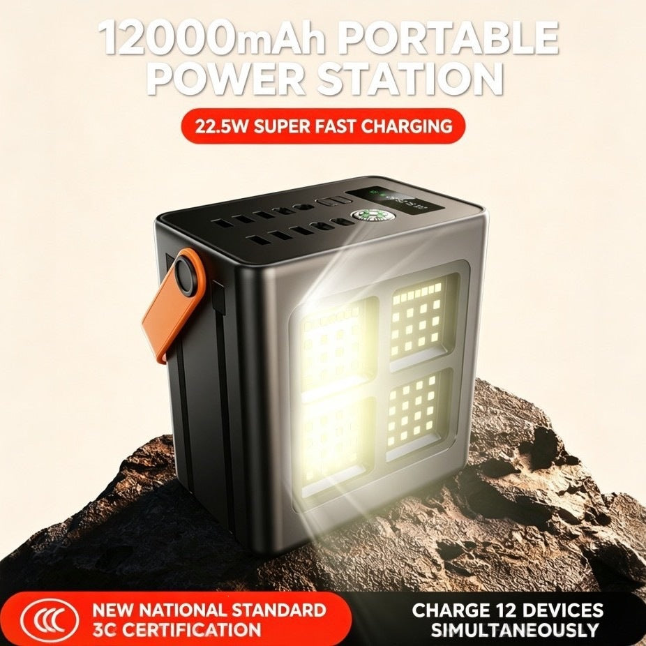 Portable solar charger with multifunctional LED lighting Kalsten