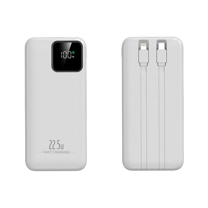 Power bank with integrated charging cables and digital charging display Kalsten