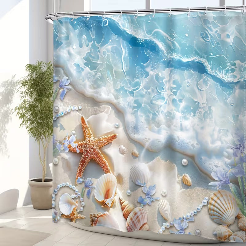 Coastal Scene Shower Curtain Kalsten