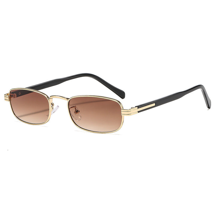 Ladies fashionable sunglasses with stylish metal frame and orange lenses Kalsten