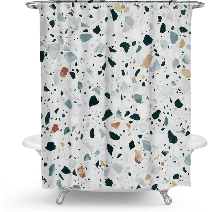 Stylish Terrazzo Print Shower Curtain Kalsten