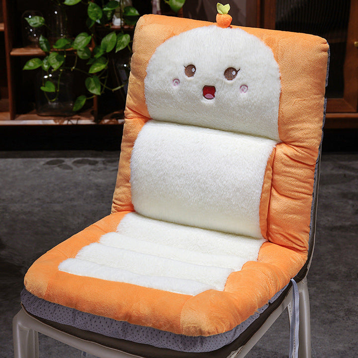 Plush seat cushion with cheerful fruit motif Kalsten