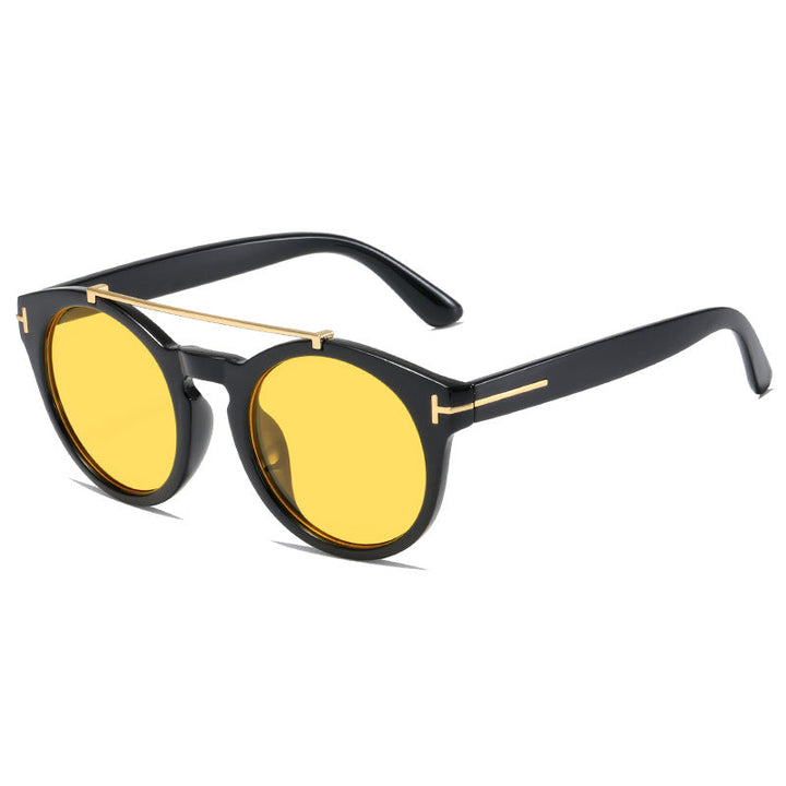 Ladies fashionable sunglasses with elegant round lenses Kalsten