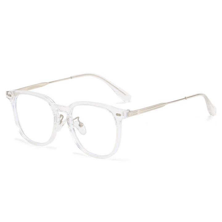 Women's clear rectangular glasses with delicate metal frame Kalsten