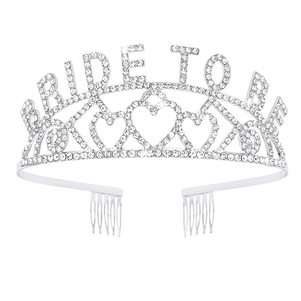 Women's Glittering Tiara with Heart Motifs Kalsten