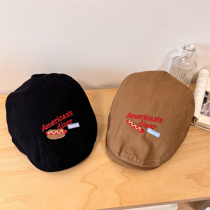 Men's Embroidered Casual Newsboy Cap Kalsten