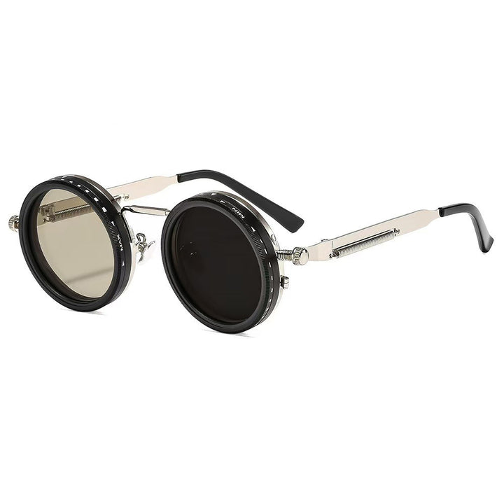 Ladies vintage inspired round sunglasses with unique frame Kalsten