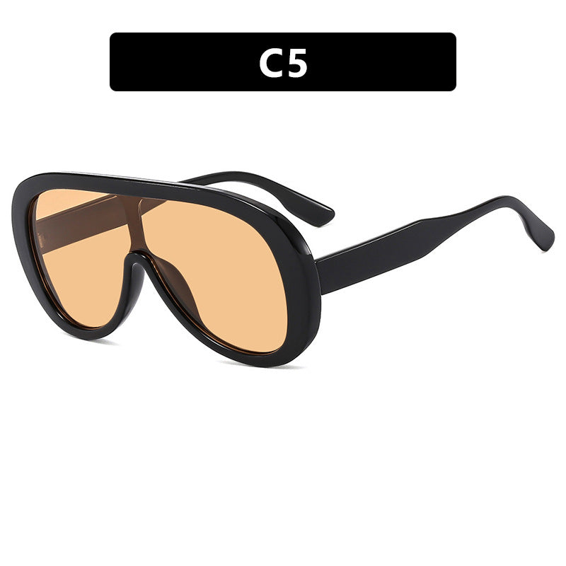 Women’s futuristic sports sunglasses with wide lens and UV protection Kalsten