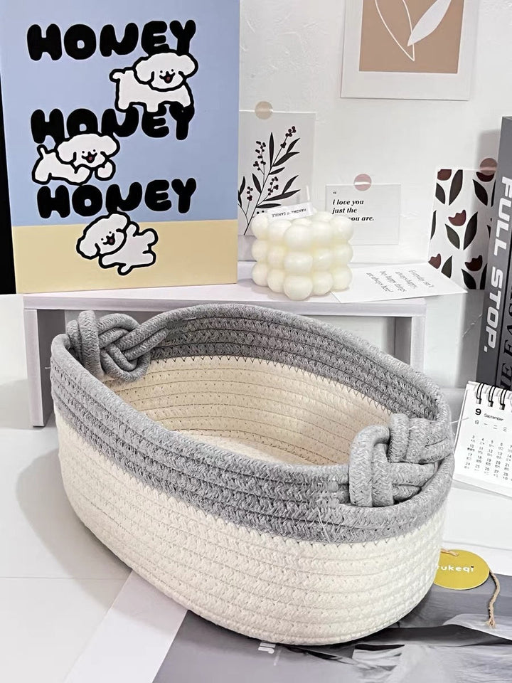 Women Versatile Storage Basket with Double Knot Accent Kalsten