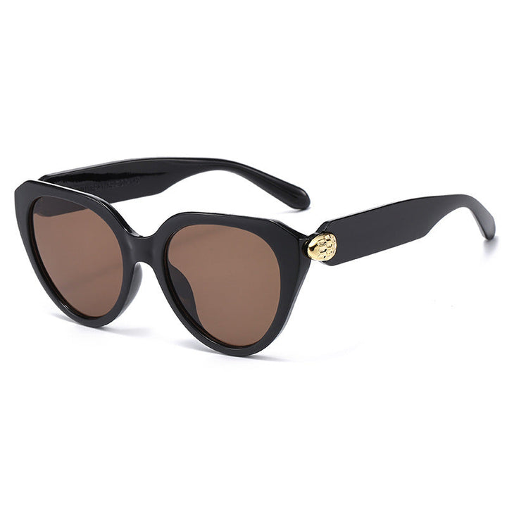 Ladies Cat-Eye Sunglasses with Golden Accents and Protective UV Filter Kalsten