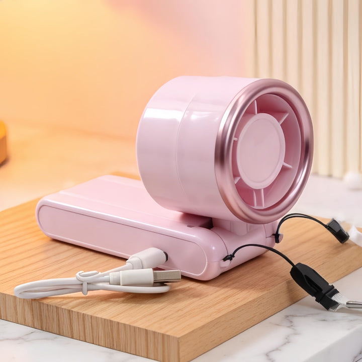Ladies Portable Hand Fan with USB Charging Function and Ergonomic Design Kalsten