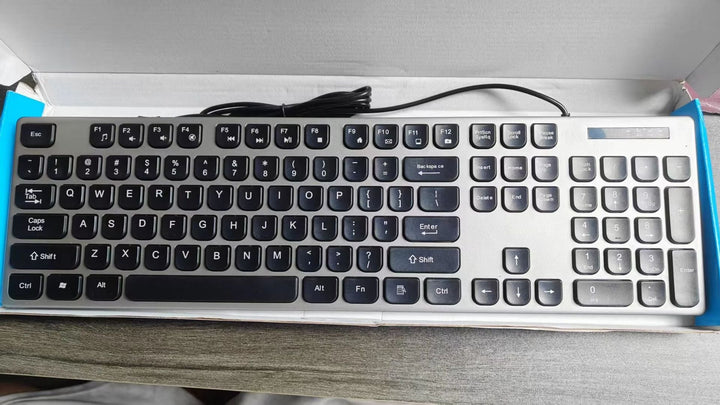 Wired Multimedia Keyboard with Ergonomic Design Kalsten