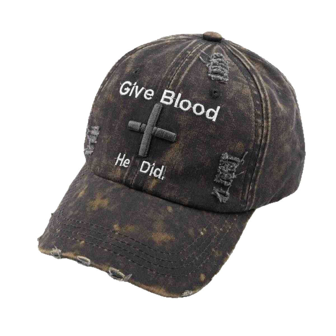Women's Distressed Graphic Baseball Cap with Inspirational Message Kalsten
