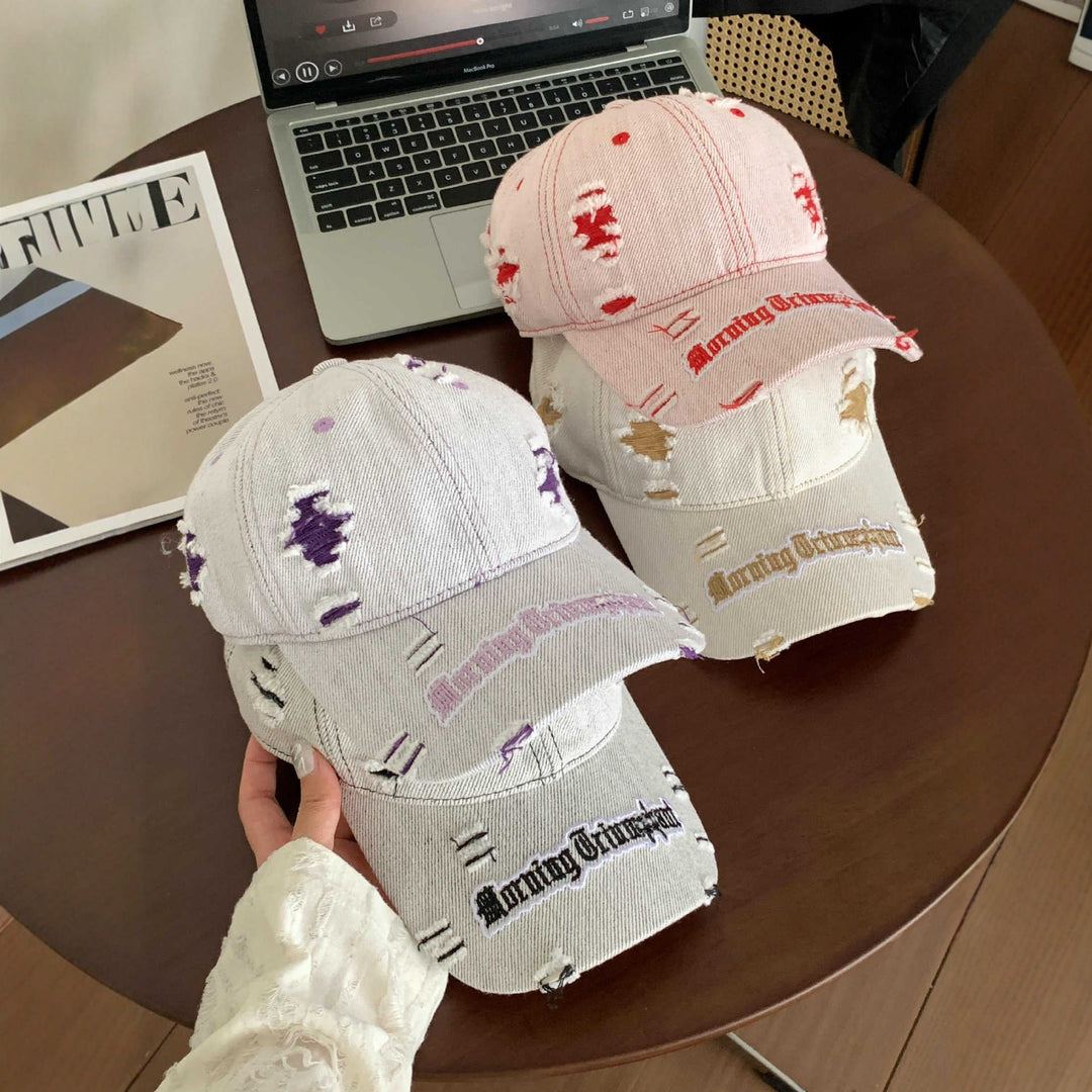 Women's Distressed Denim Baseball Cap Kalsten