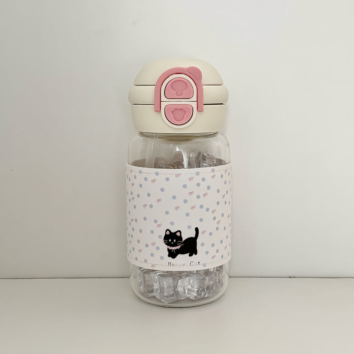 Women's water bottle with creative design and integrated straw Kalsten